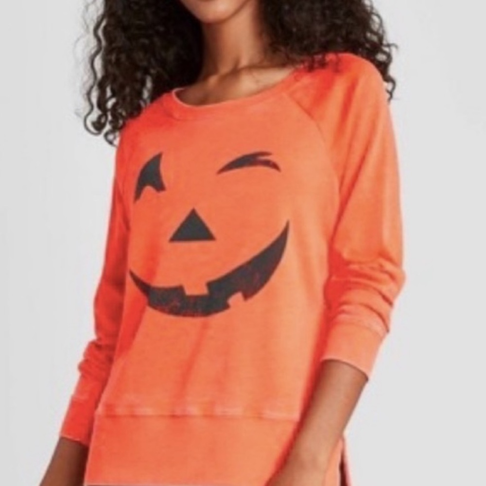 Grayson Threads Orange Pumpkin Sweatshirt & Shorts